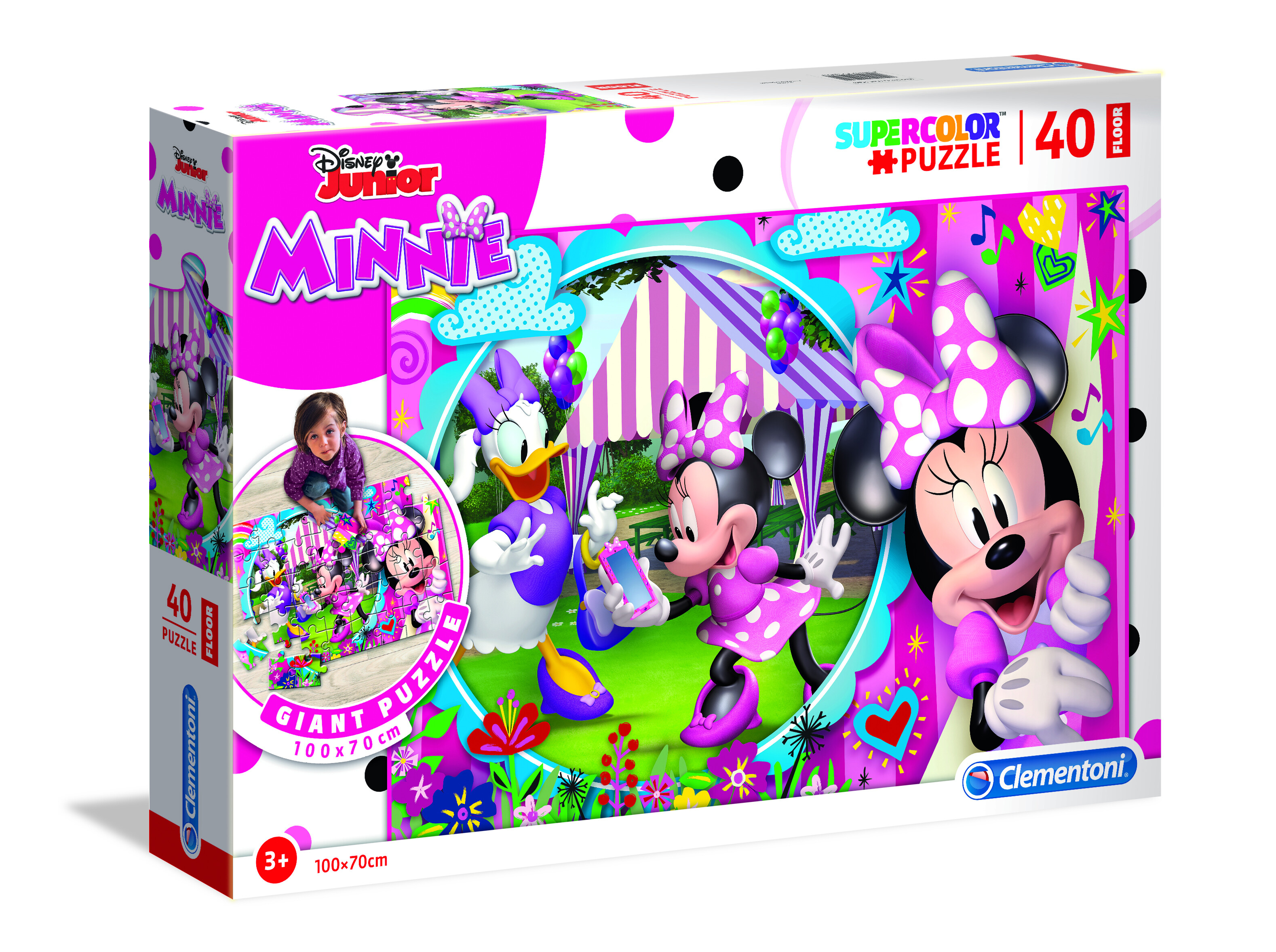  Clementoni Puzzle Disney Minnie Mouse 30 PCS (100x 70 CM) - For Age 3 Years Old Multicolor 