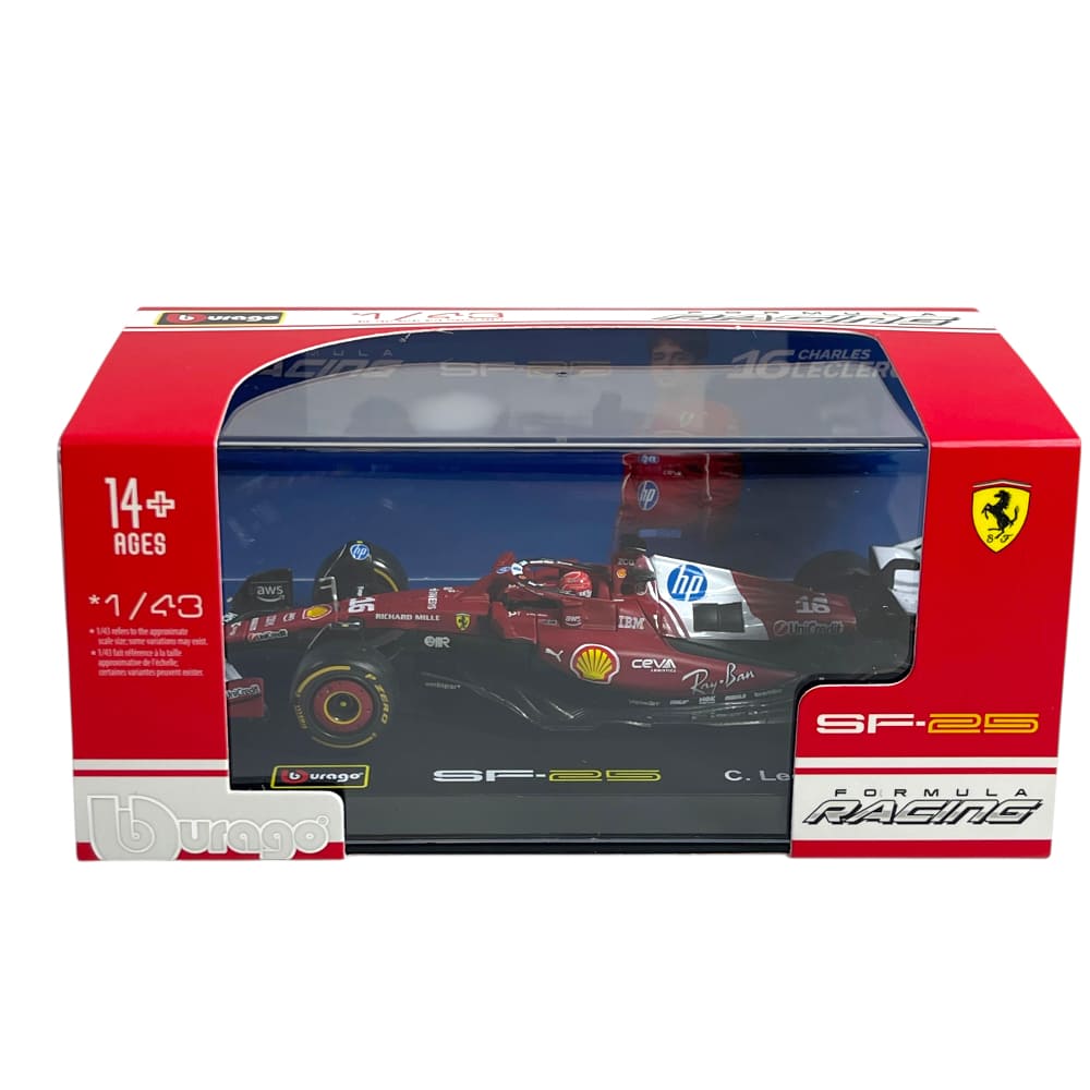  سيارة فيراري SF-25 شارل لوكلير من طراز F1 من بوراجو سيجنتشر بمقياس 1/43 