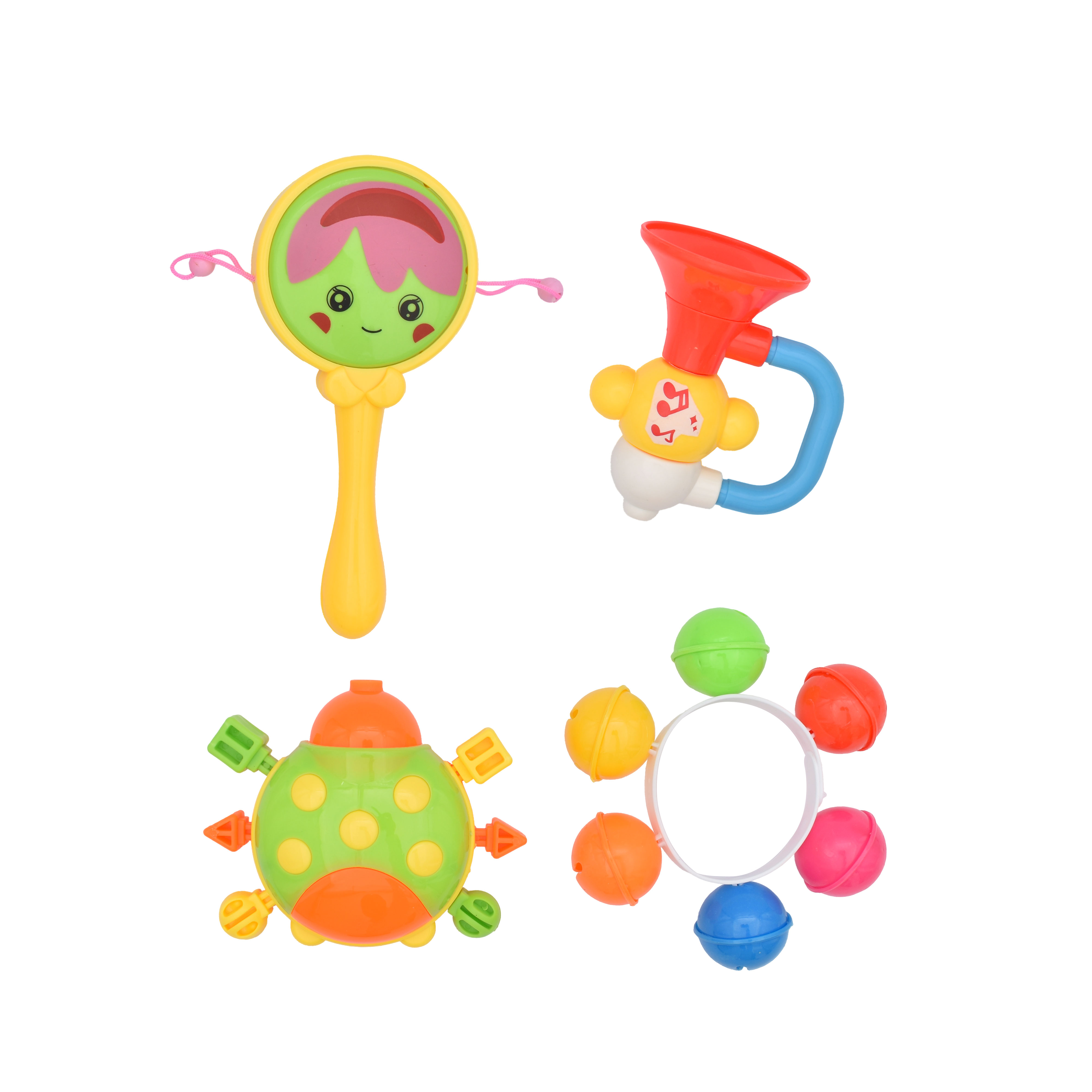  Rattle Toys Set - 4 Pieces - Birth Toys 