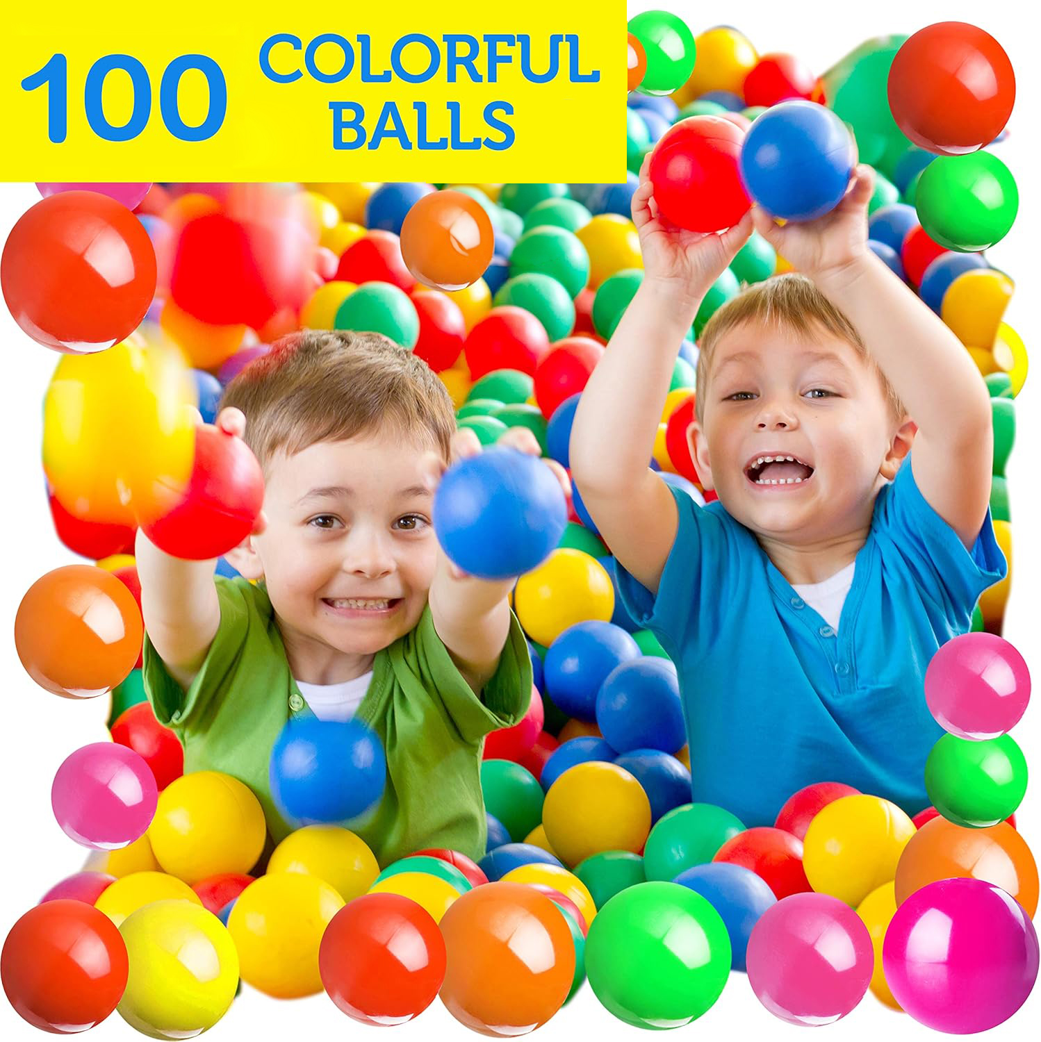 العاب الكرات - خيمة كرات بلاستيكية- 80 × 80 × 90 سم - 100 كرة مرفقة 