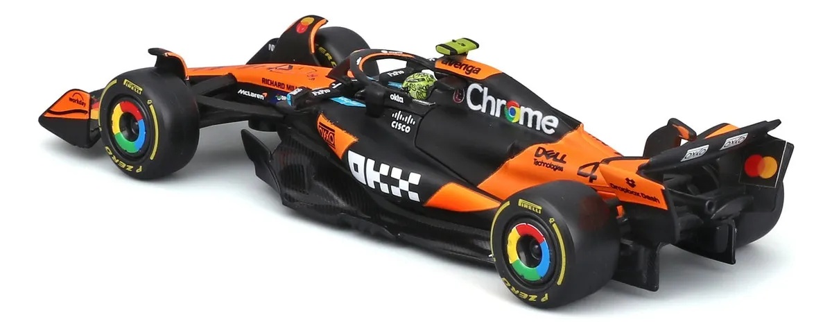  سيارة ماكلارين MCL39 نوريس 2025 مصغرة من فئة الفورمولا 1 بمقياس 1:43 من إنتاج شركة بوراجو للسباقات 