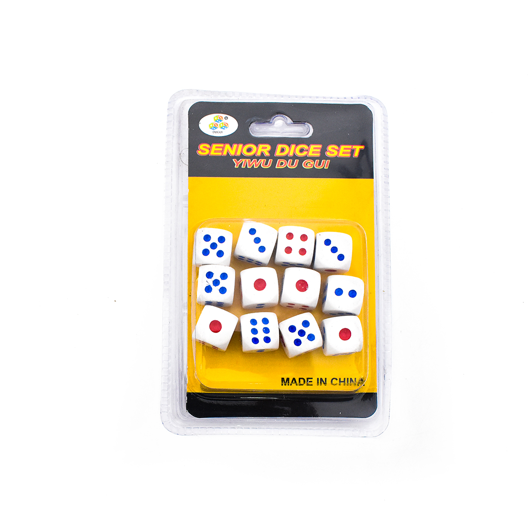 12-Piece Standard Game Dice White 