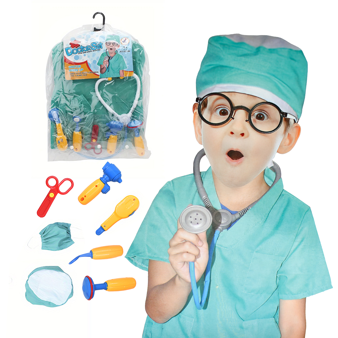  Children's doctor costume with doctor accessories 