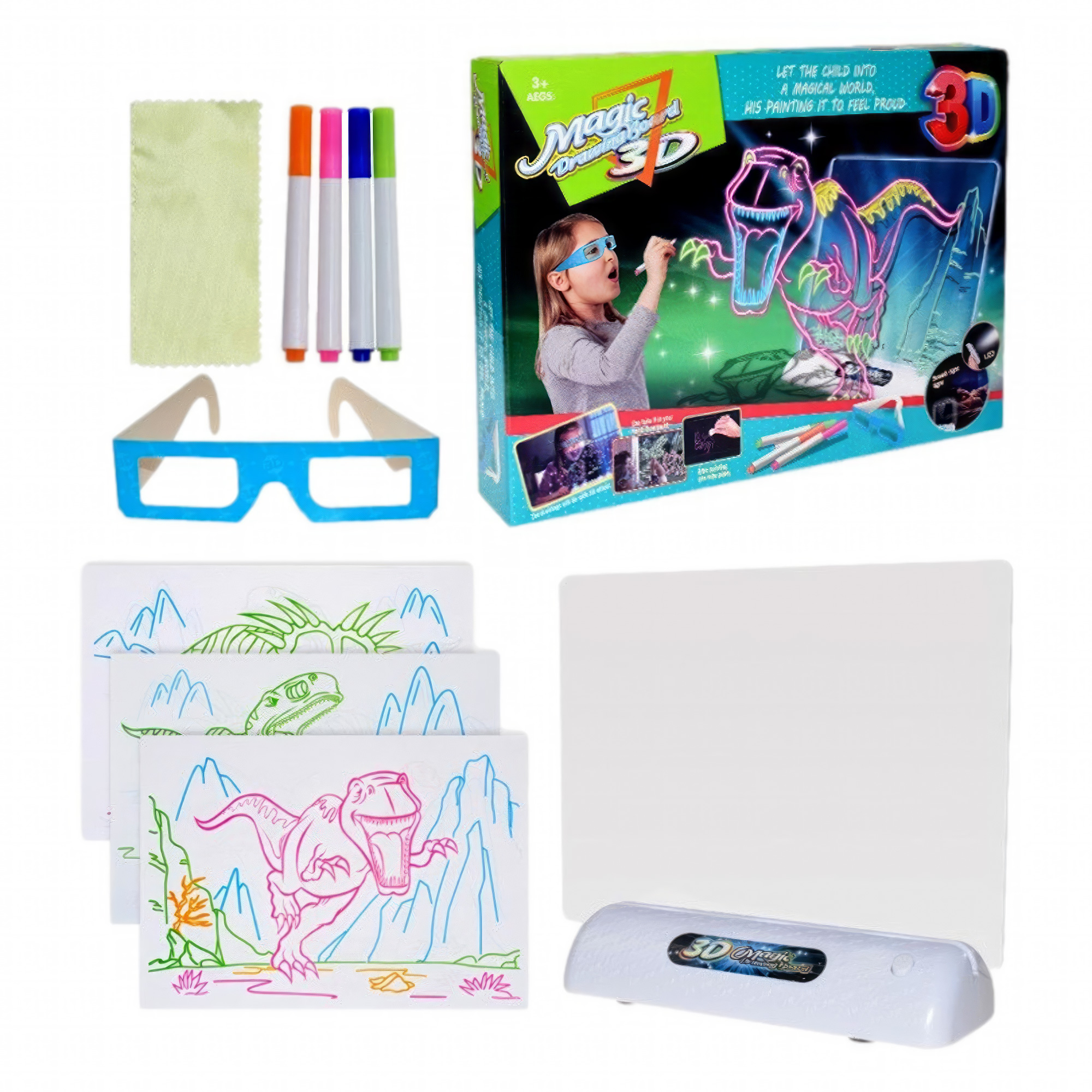  لوح الرسم السحري - الديناصورات 
