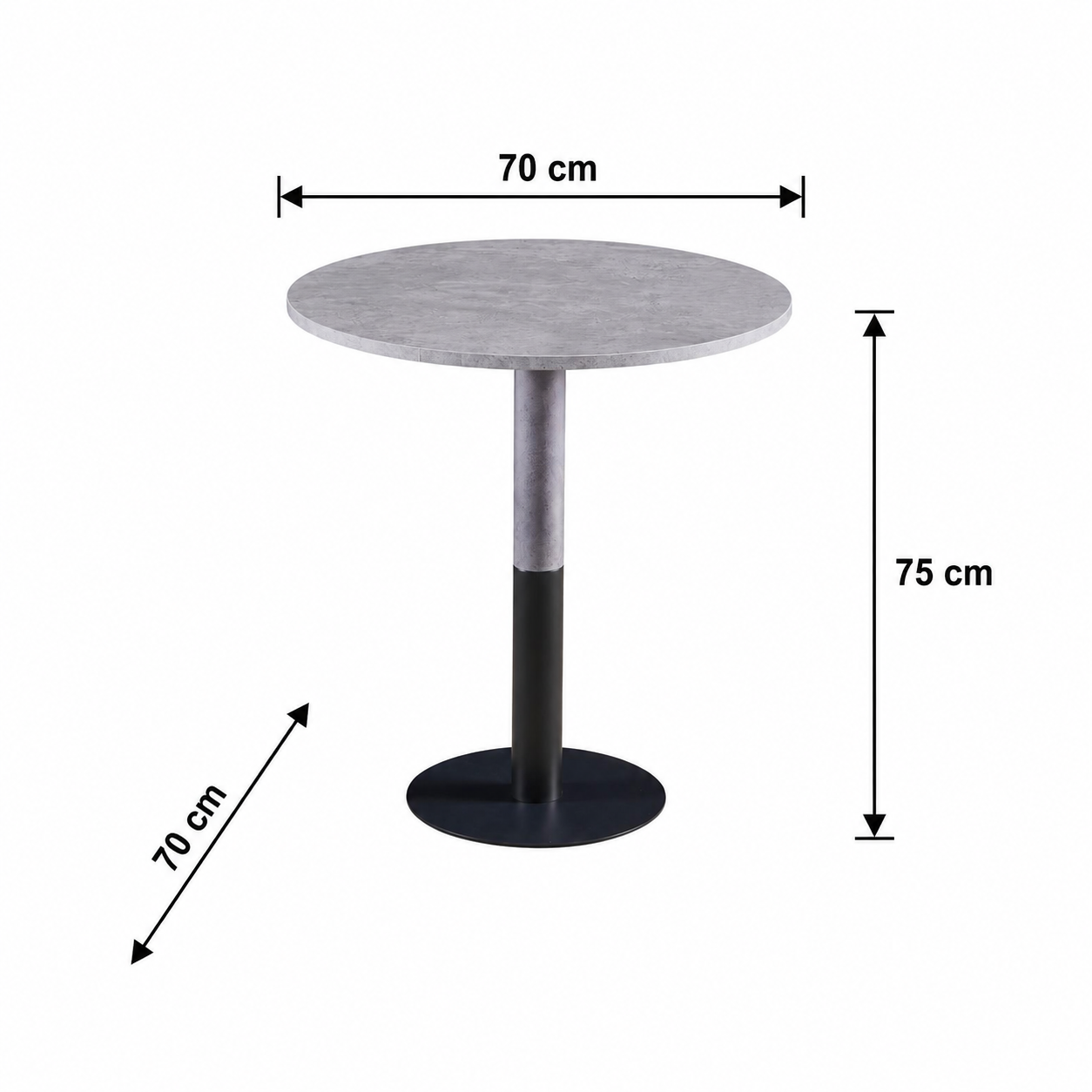  طاولة كافيه ميلامين دائري 70*70  