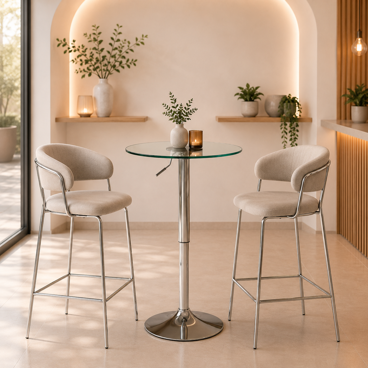  طاولة كافيه زجاج  60*60 