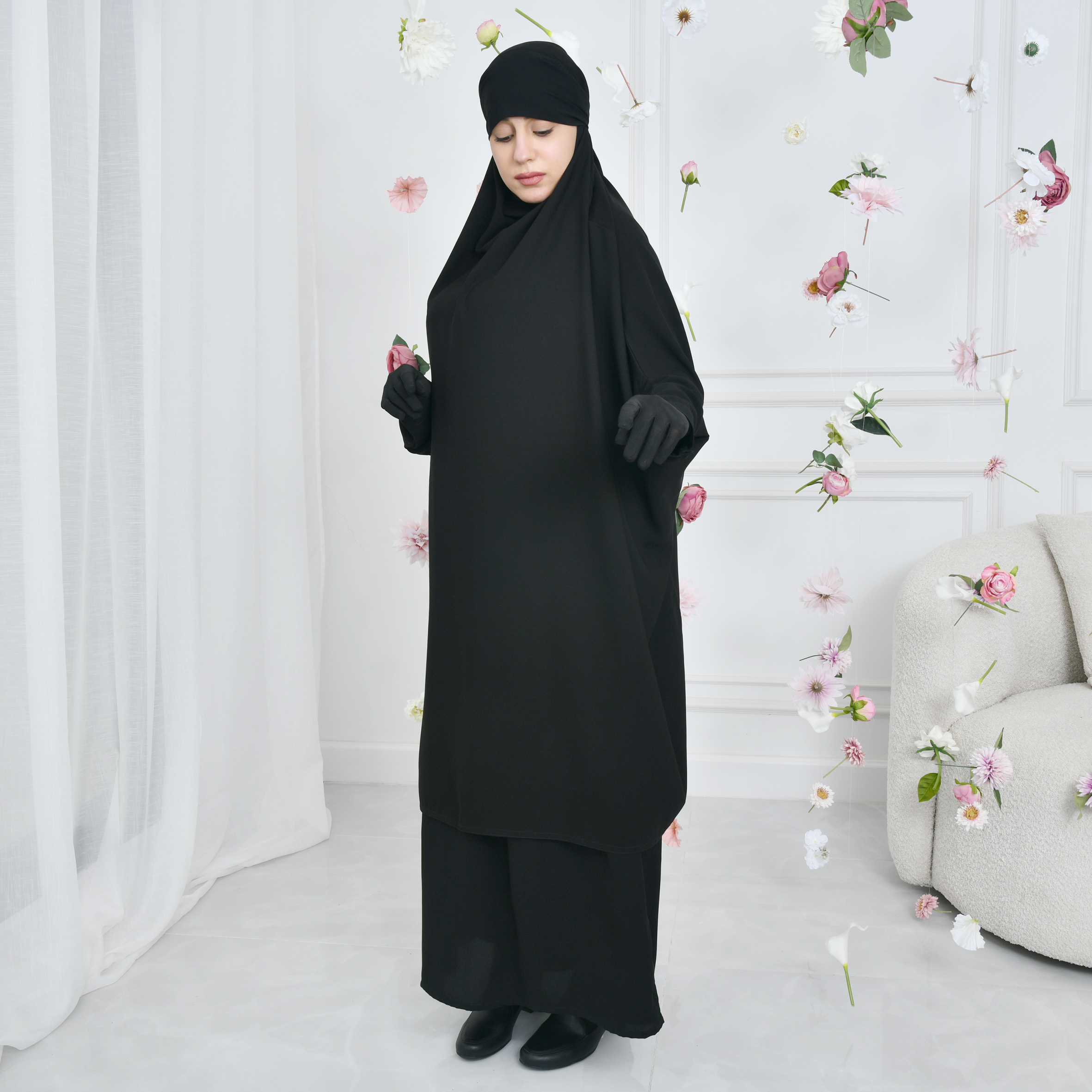  خمار بقطعتين عملي ومريح 
