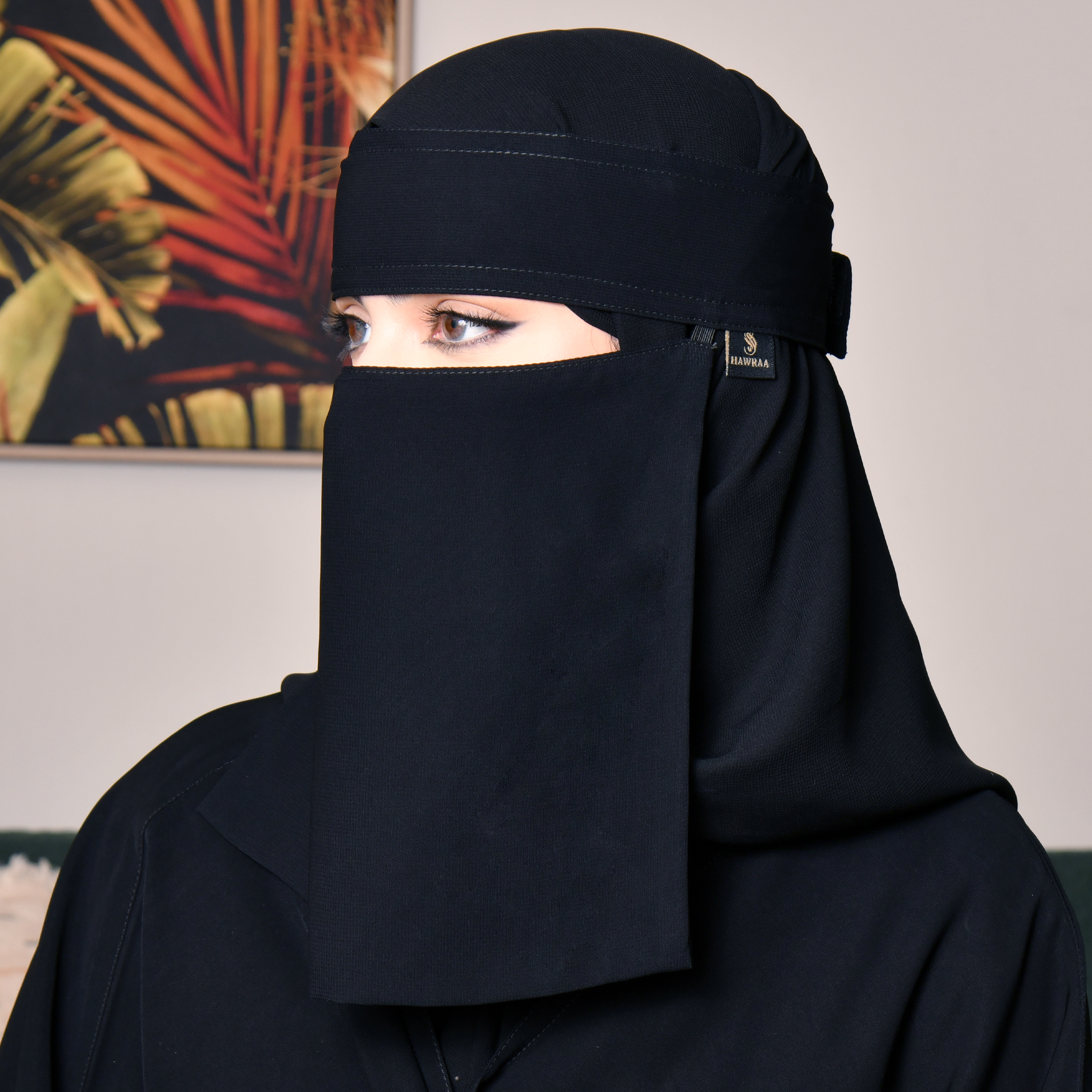  نقاب قصير بمطاط واحد ولاصق اغلاق بلوقو 