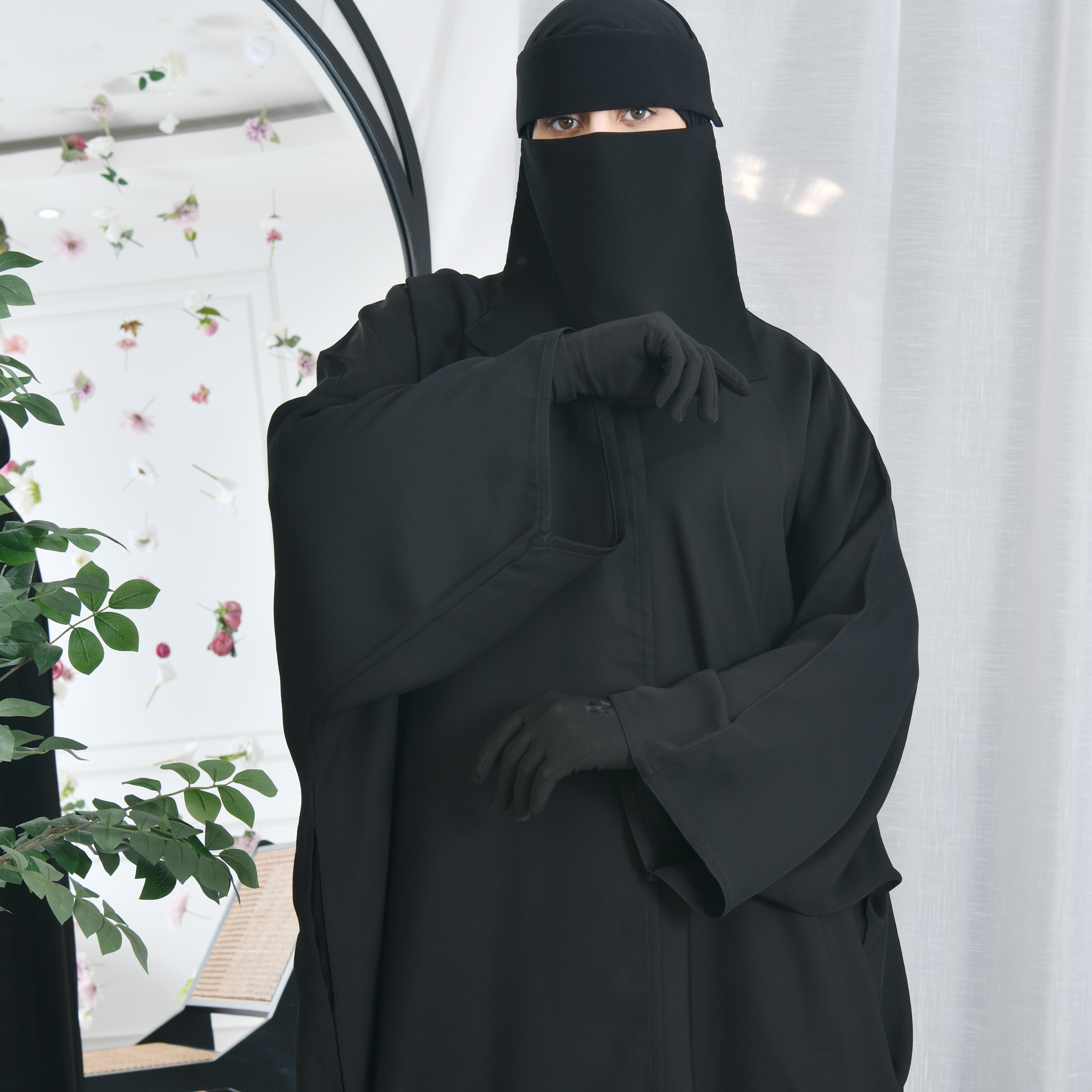  عباية كتف لف سادة ربع بشت بكم واسع 