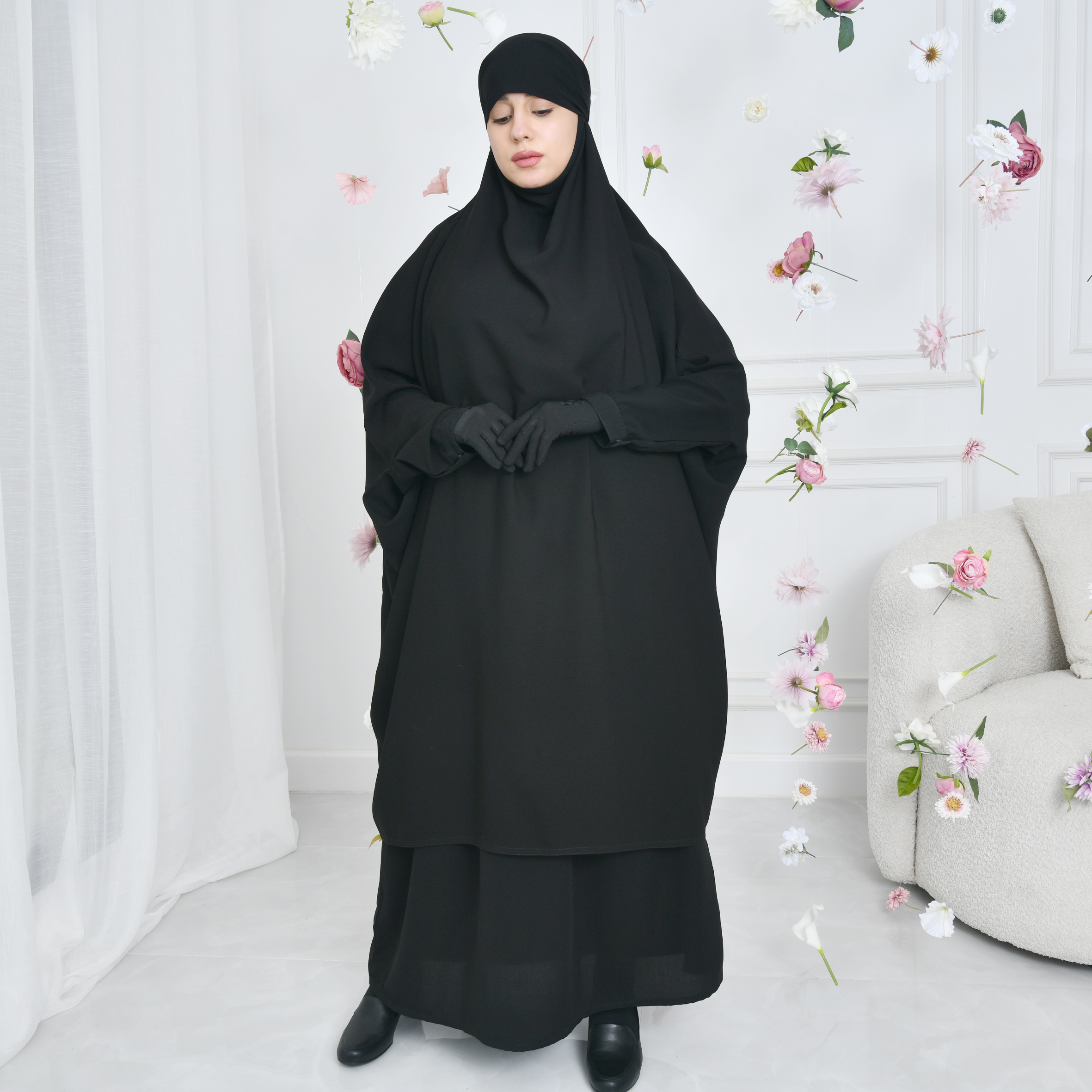  خمار بقطعتين عملي ومريح 