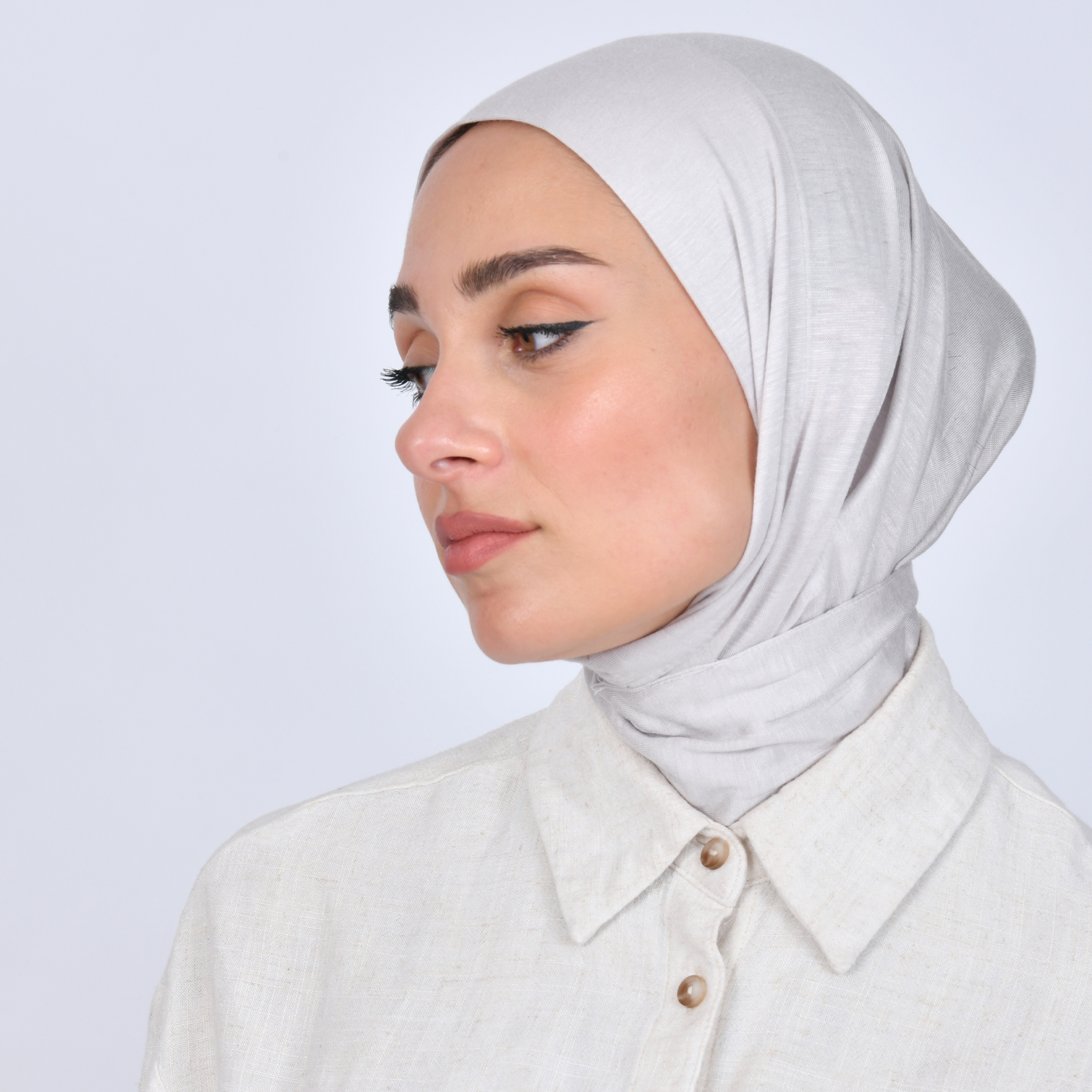  طرحة قطنية بطقطق - light grey 