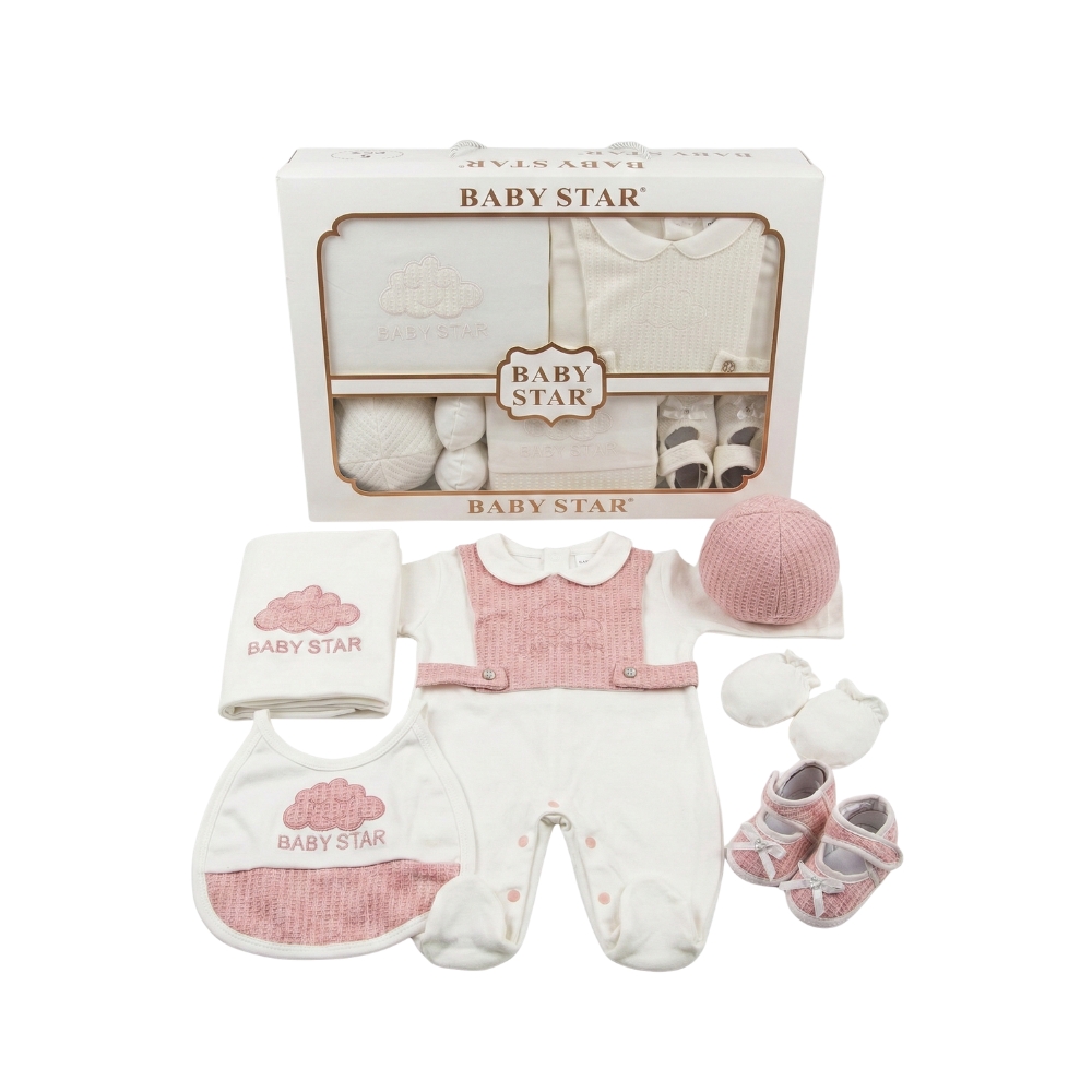 طقم هدايا مواليد 6 قطع – مجموعة عناية أساسية للطفل