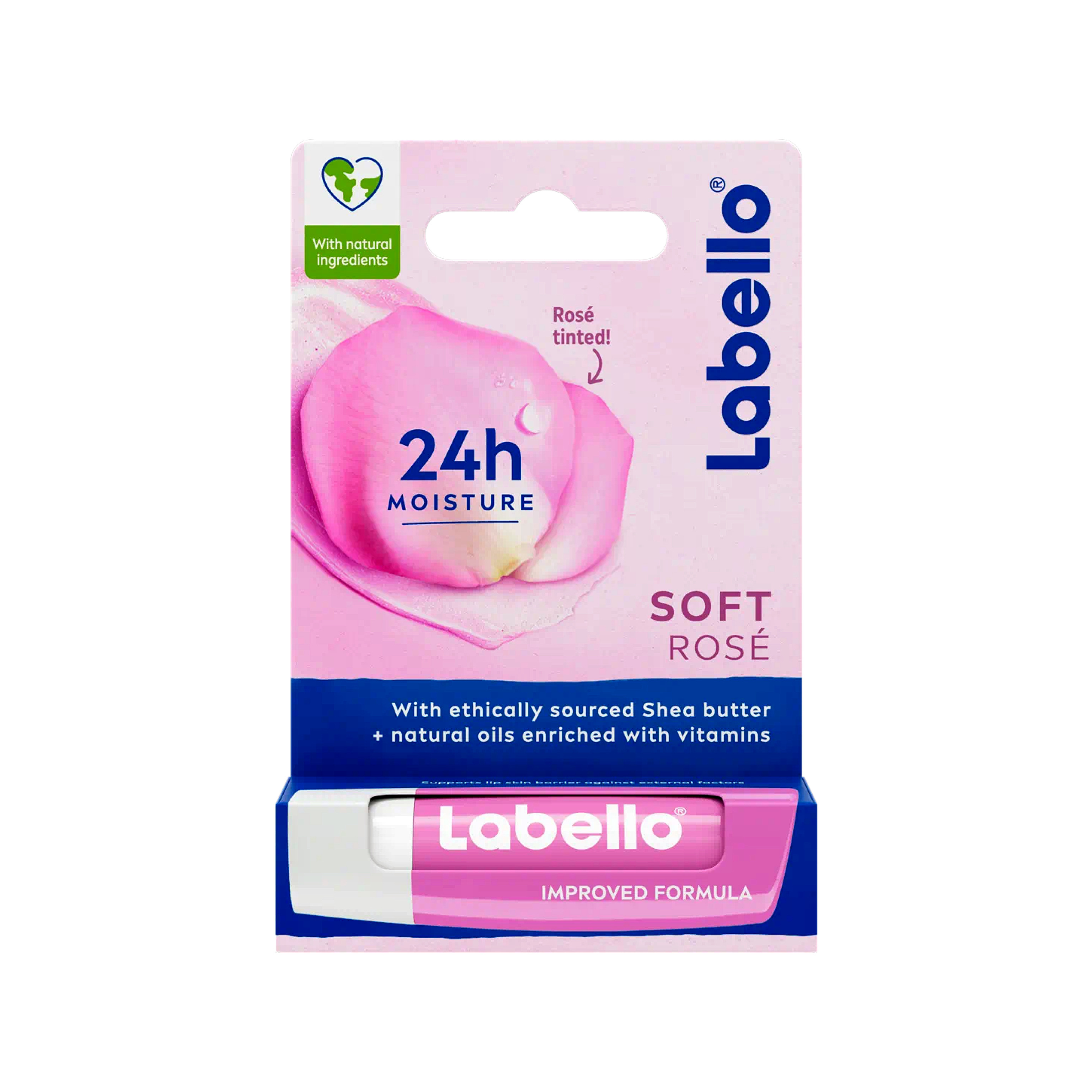 Labello Soft Rose Lip Balm 24H