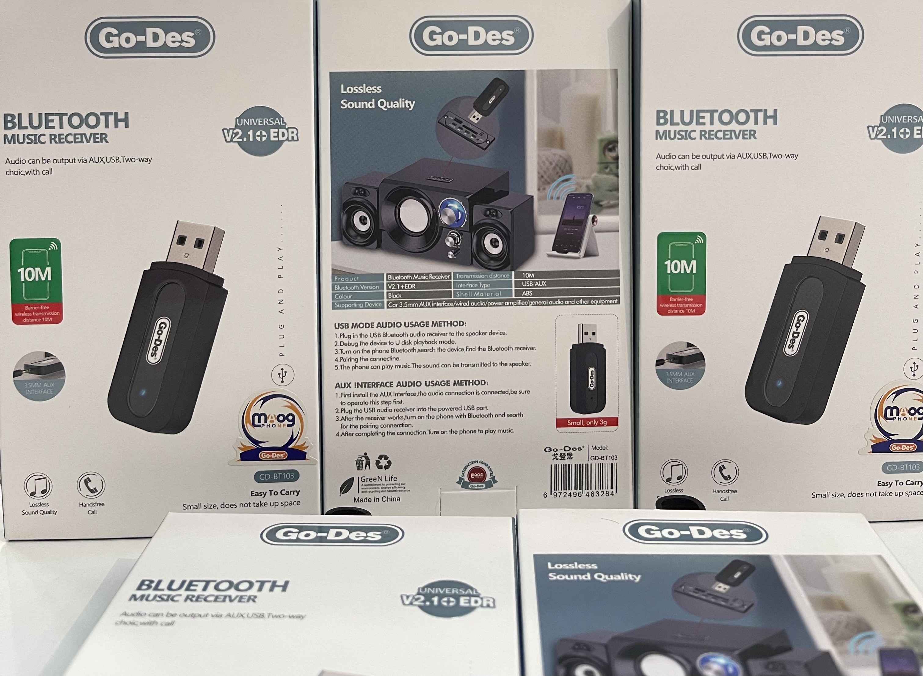 جهاز استقبال USB بلوتوث Go-Des GD-BT103