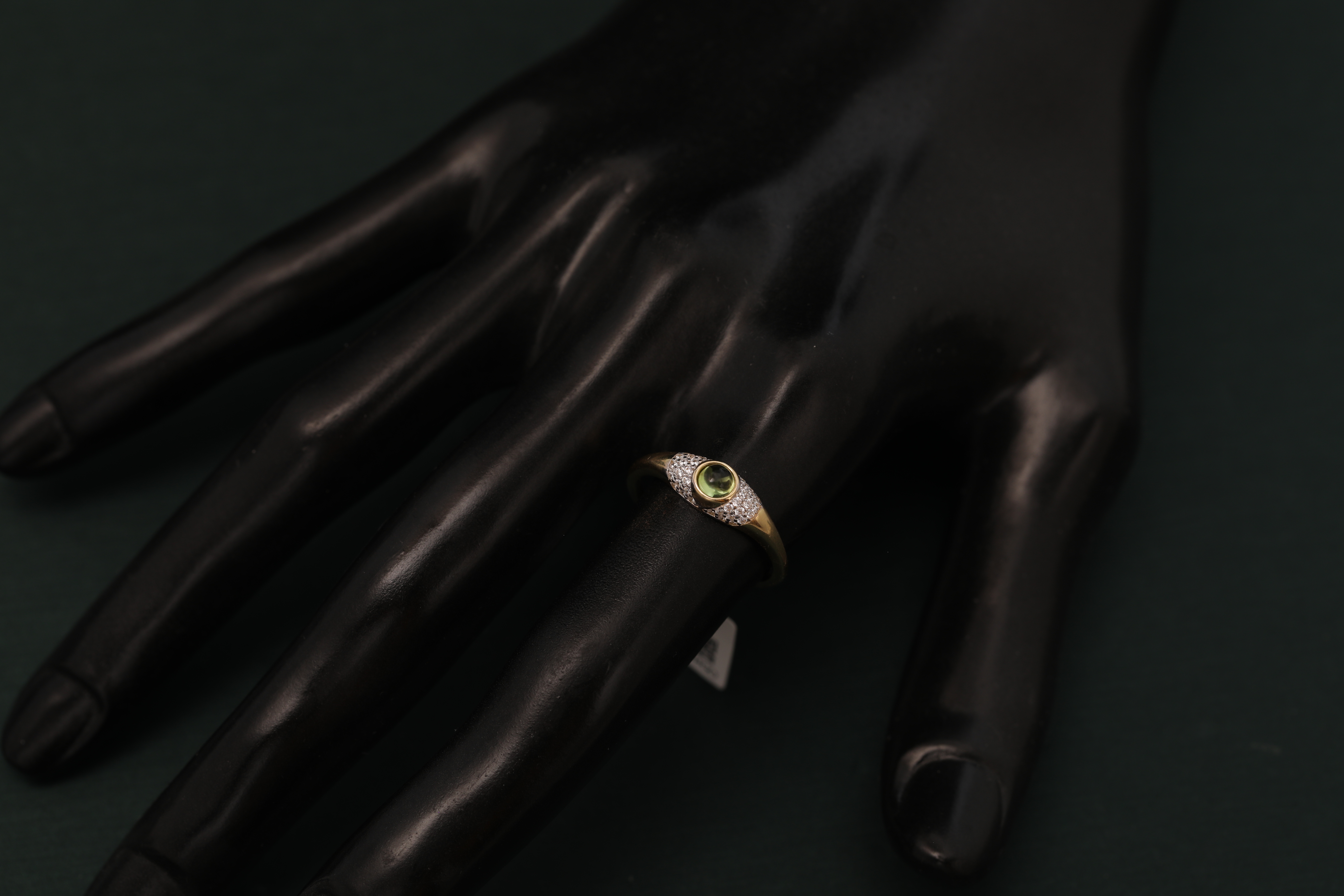 Black gloves with shimmering golden spots