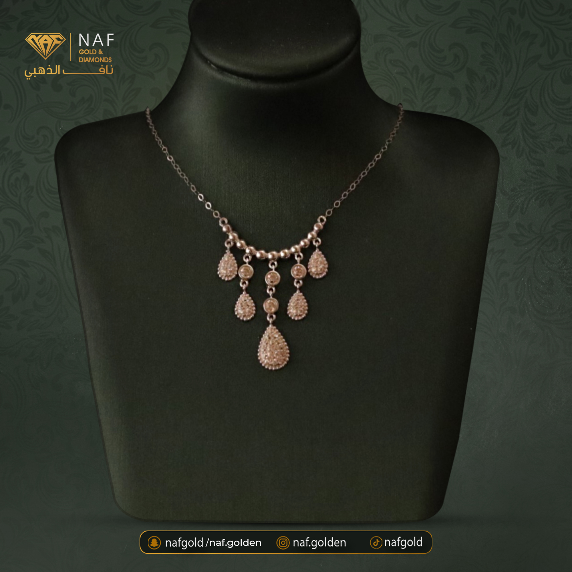 افضل عقد ذهب عيار 18 صافي