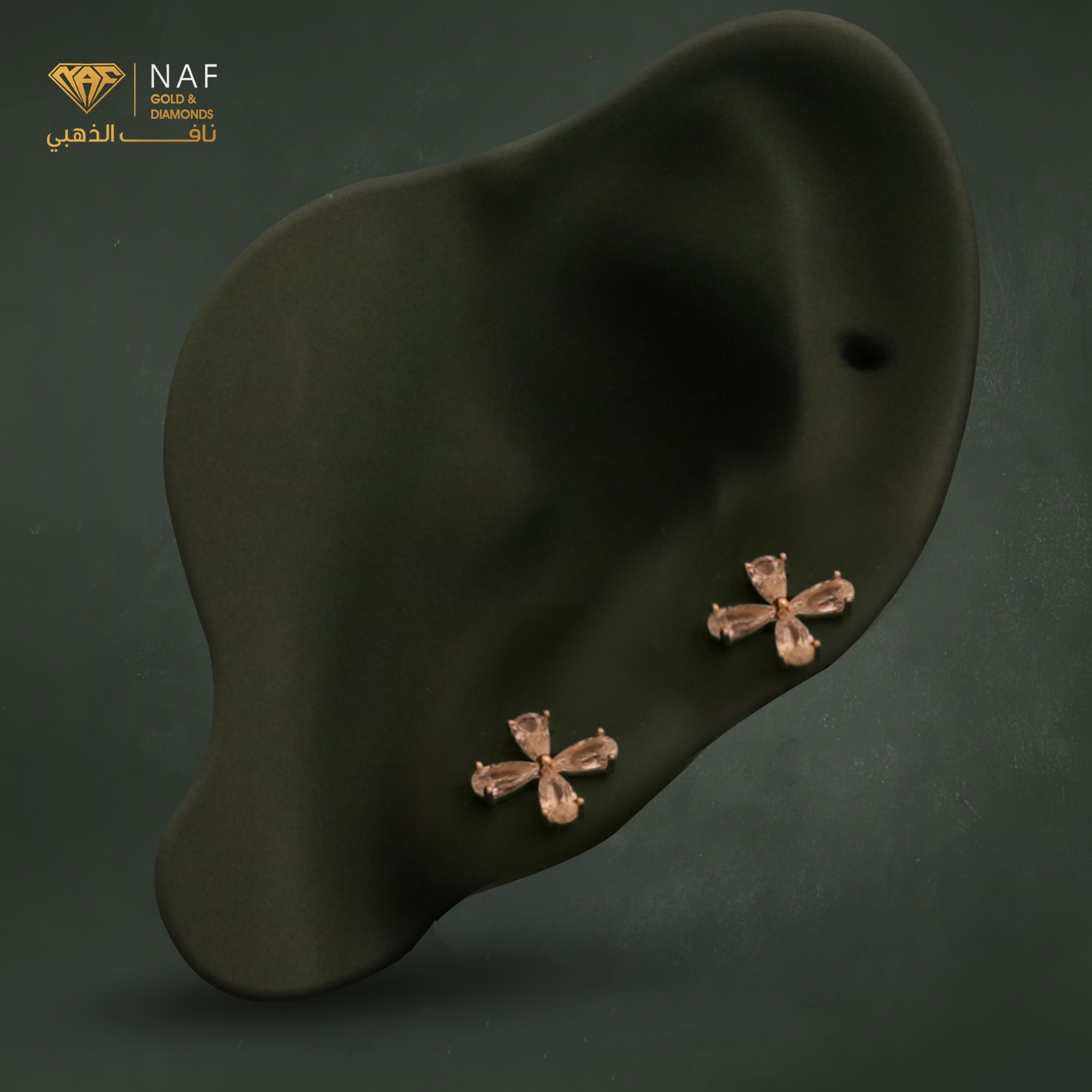 شكل أزهار على قاعدة داكنة