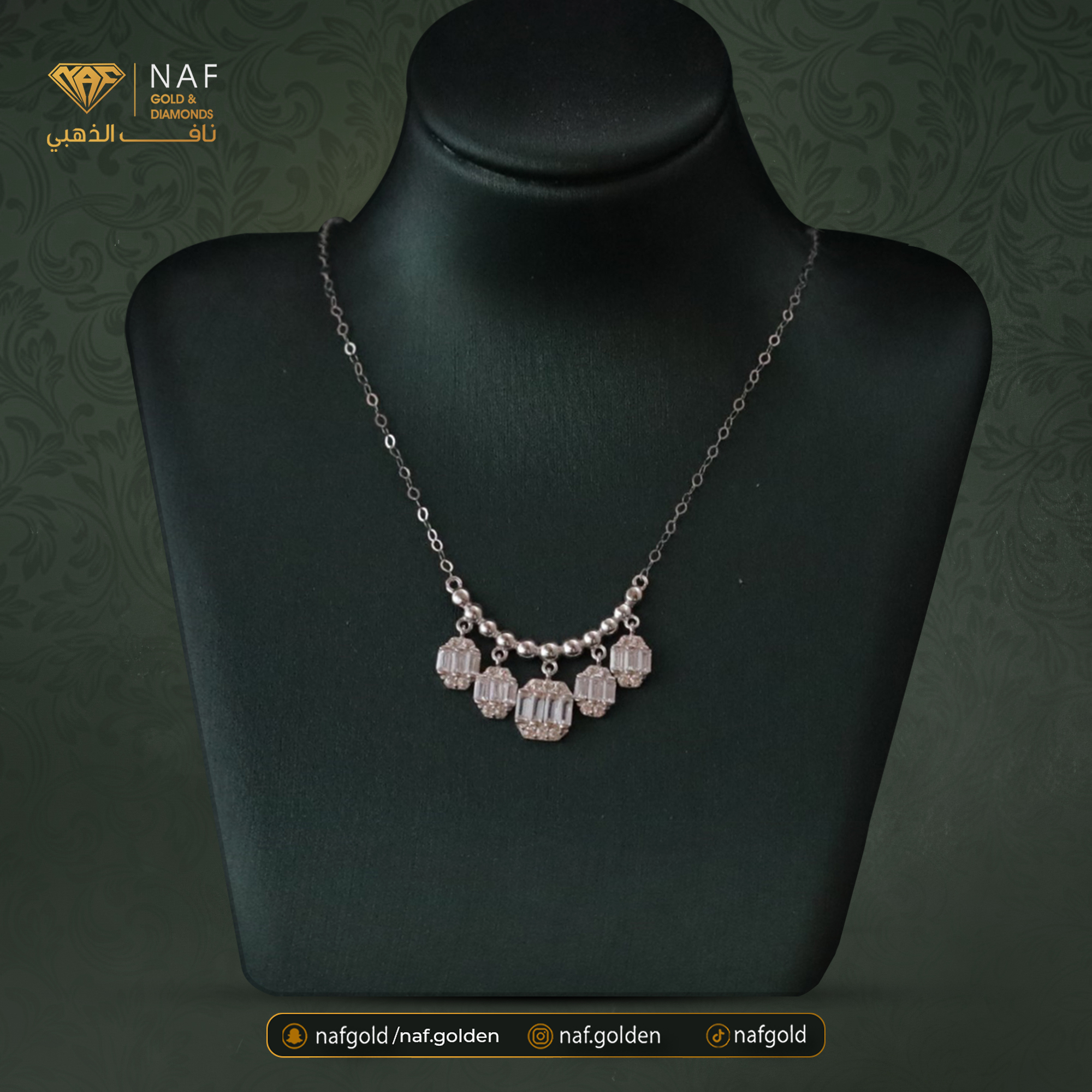 أروع عقد ذهب عيار 18 صافي