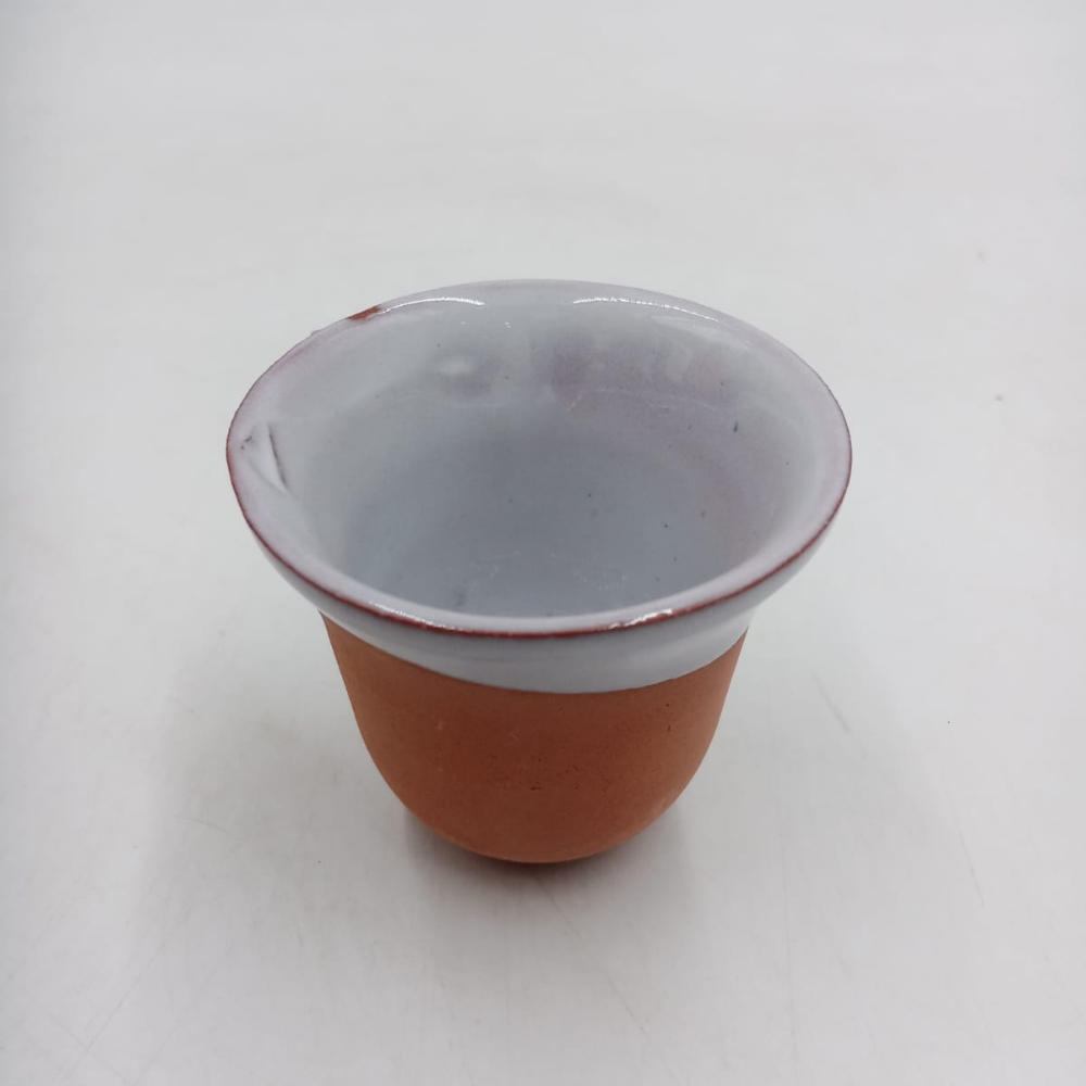  فنجان فخار تركي مطلي	 
