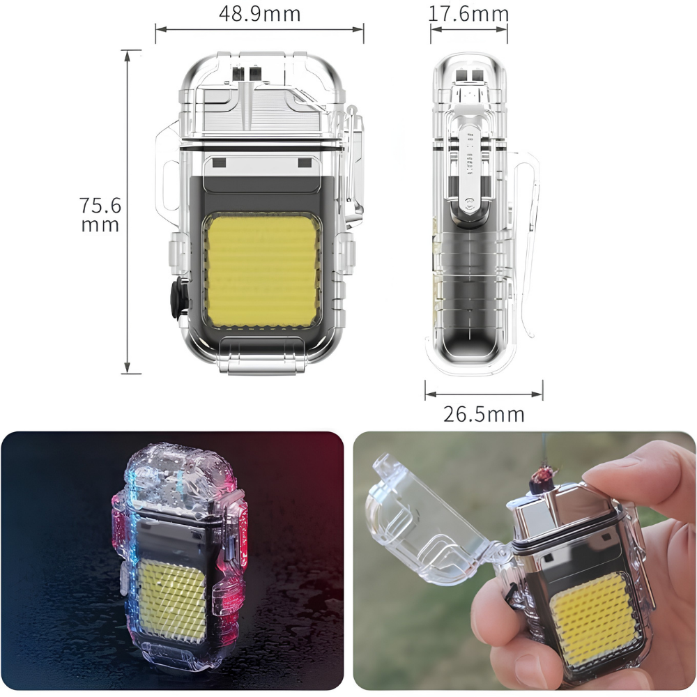  ولاعة+كشاف فلاش LED 