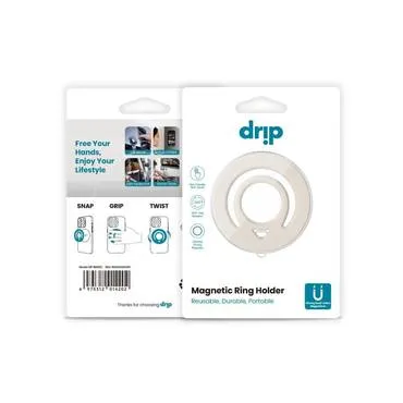 دريب - مسكة جوال ماج سيف سيليكون خاتم Drip - ذهبي