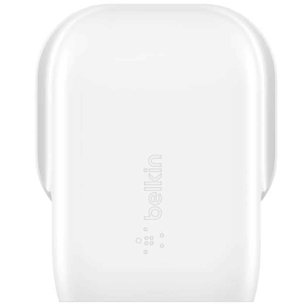 شاحن حائط Belkin بقوة 20 وات مع كابل تايب سي تو تايب سي باللون الأبيض