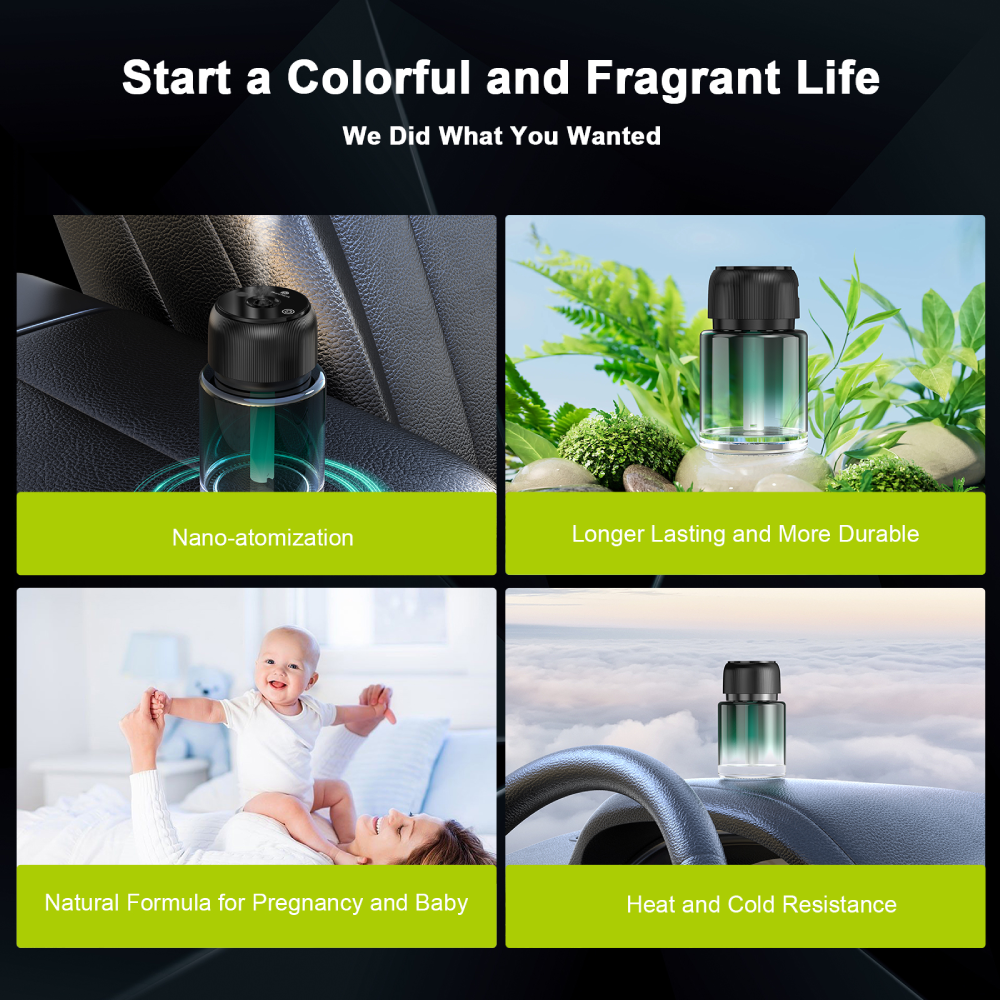 معطر سيارة وفواحة ذكية من Phone Planet | متعدد الروائح بإضاءات RGB