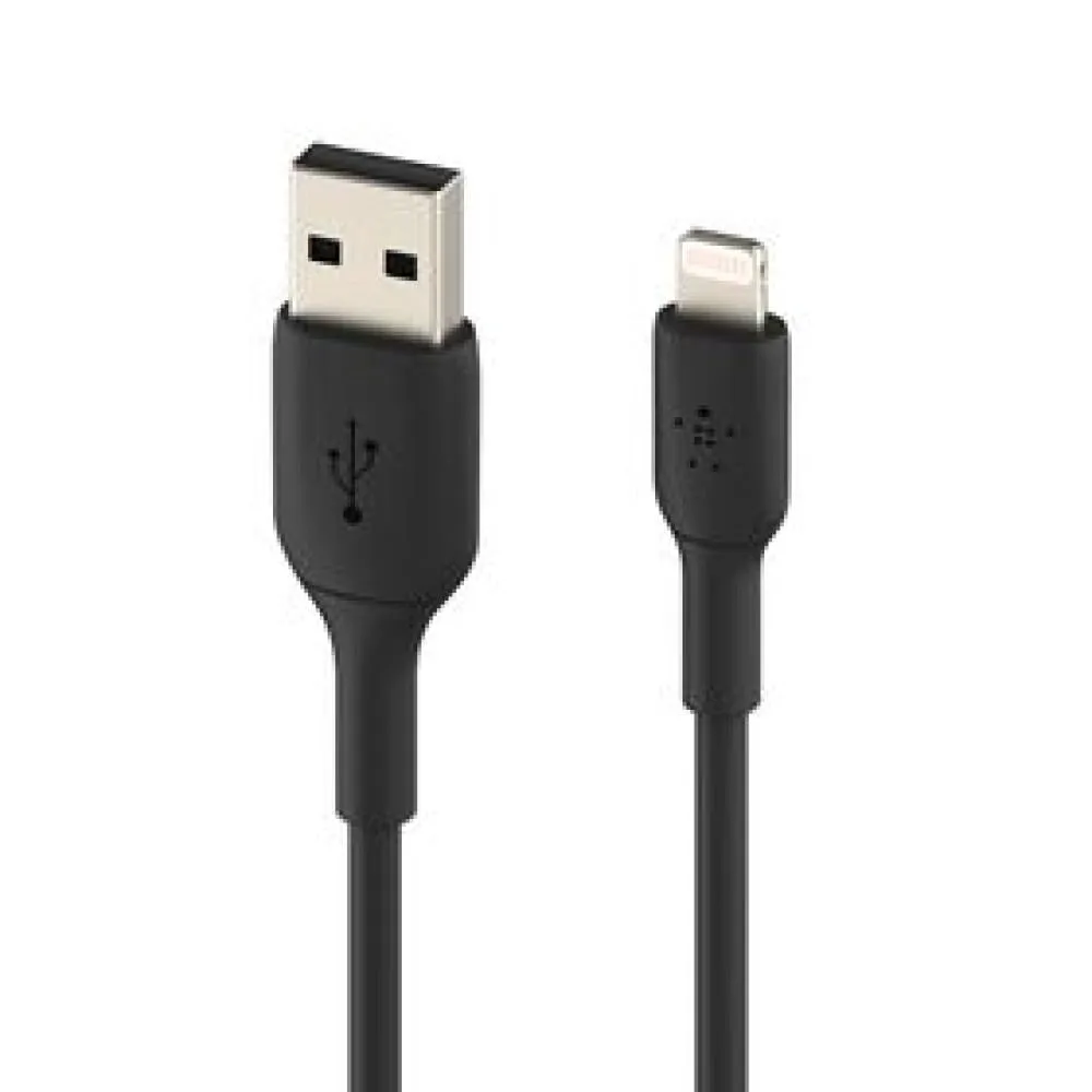 كيبل شحن - يو اس بي الى لايتننج 2متر Belkin - اسود