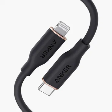 كيبل أنكر USB-C إلى Lightning باورلاين3 فلو 1.8 متر اسود
