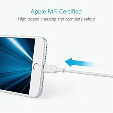كيبل انكر باورلاين2 USB الي لايتنينج 0.9 متر ابيض