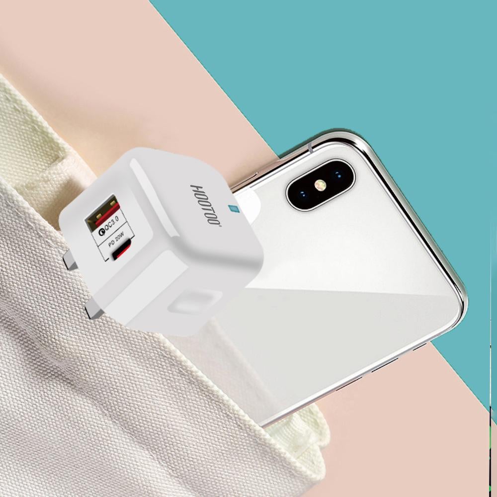 شاحن جداري هوتو 38 واط USB + PD - أبيض MX38