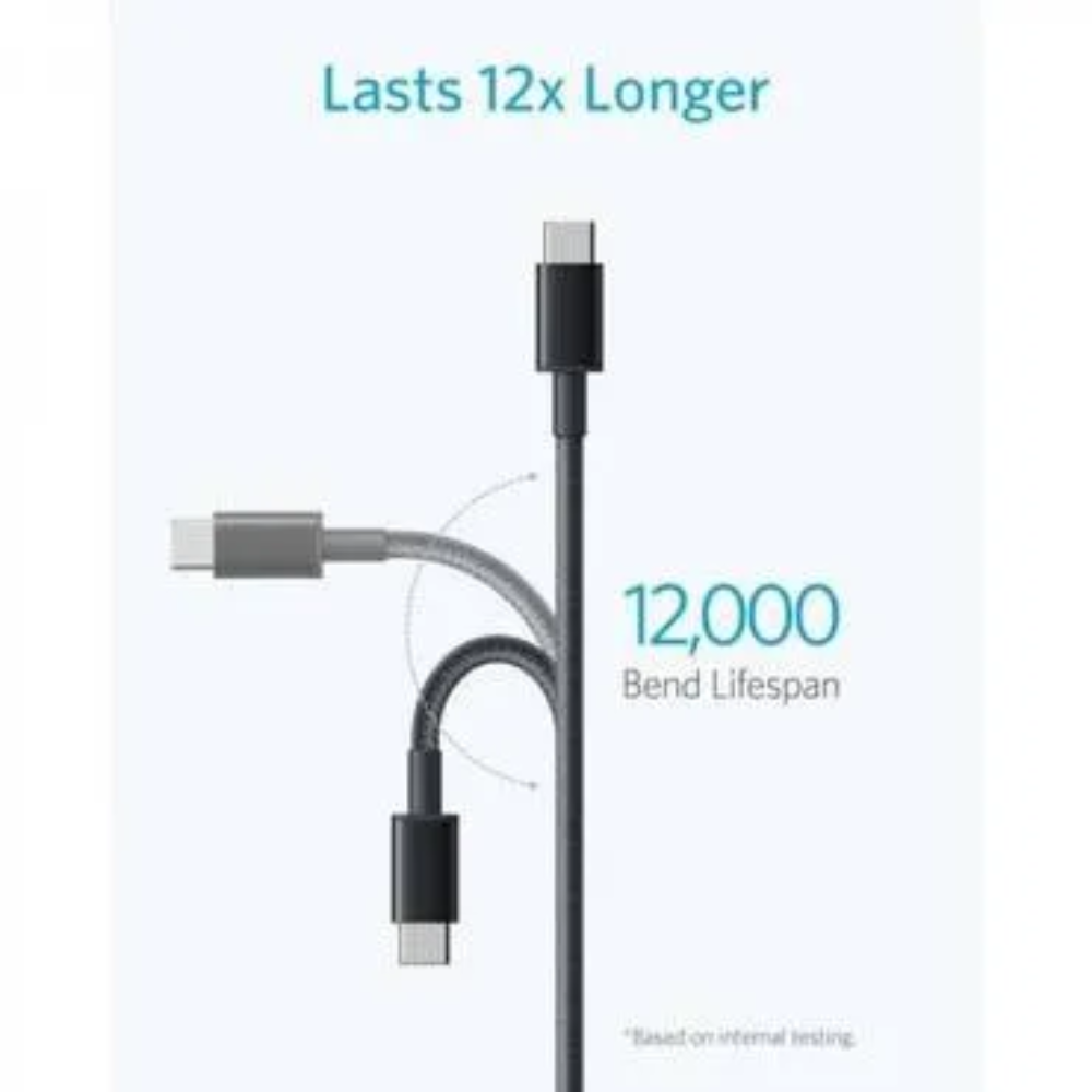كيبل شحن انكر باورلاين سيلكت بلس من USB-C إلى USB بطول 90 سم - اسود	