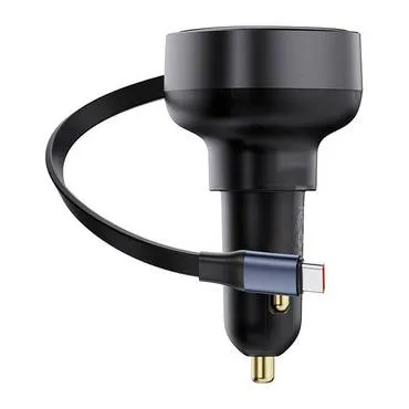 بيسوس- شاحن سيارة Baseus Enjoyment Pro القابل للسحب USB-C بقوة 60 واط