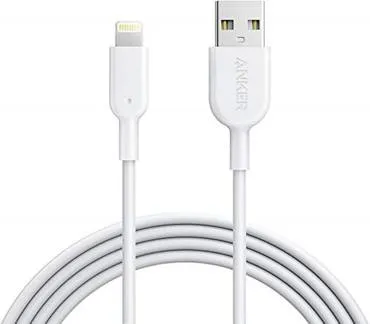 كيبل انكر باورلاين2 USB الي لايتنينج 0.9 متر ابيض