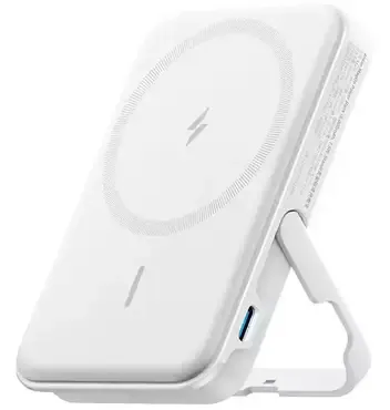 باور بنك أنكر المغناطيسي مع حامل - 5000mAh - أبيض