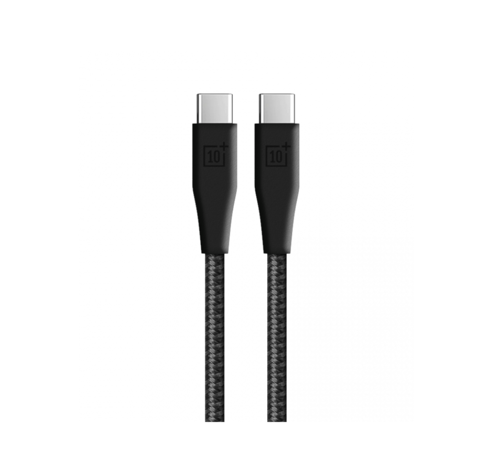 تن بلس كيبل شحن USB-C إلى USB-C مقاوم للقطع 1 متر اسود