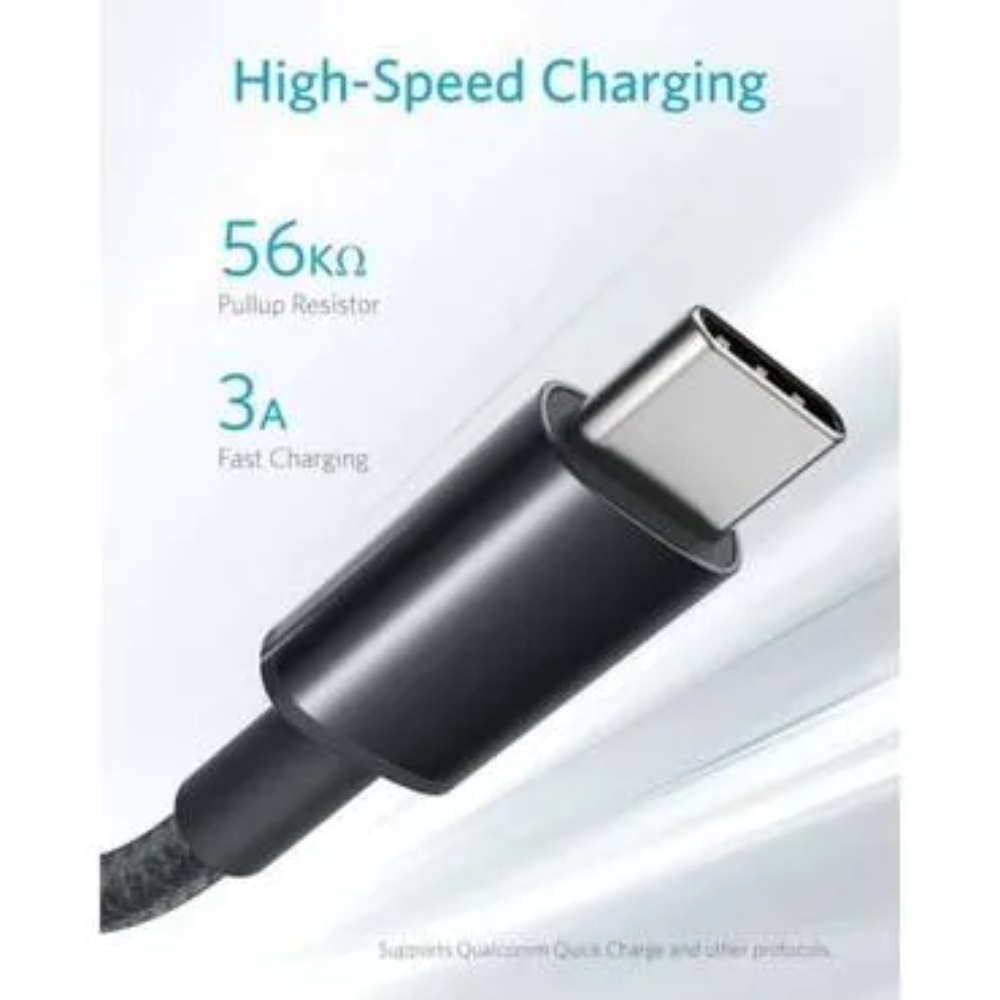 كيبل شحن انكر باورلاين سيلكت بلس من USB-C إلى USB بطول 90 سم - اسود	