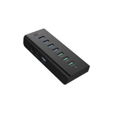 أوكي CB-H19 موزع USB، 3 منافذ شحن + 4 لنقل البيانات، USB 3.0
