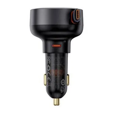 بيسوس- شاحن سيارة Baseus Enjoyment Pro القابل للسحب USB-C بقوة 60 واط