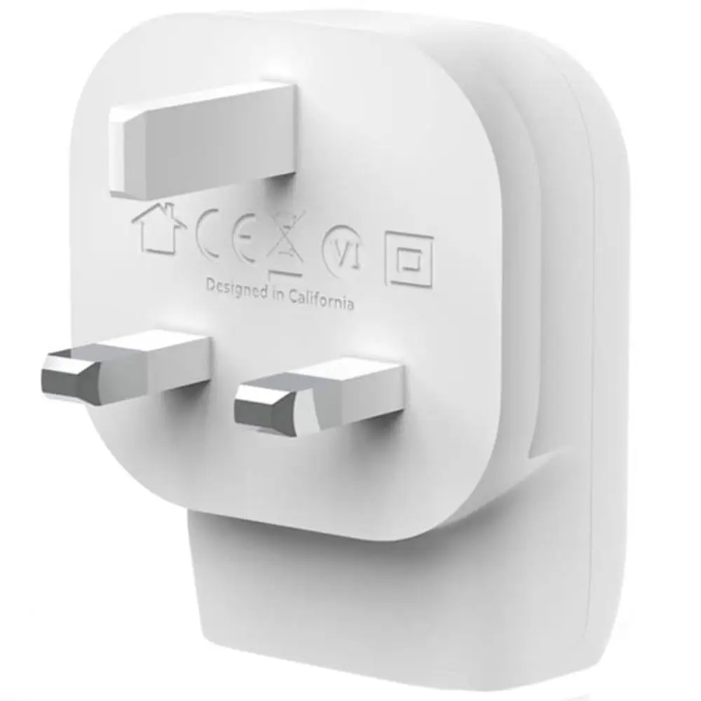 شاحن حائط Belkin بقوة 20 وات مع كابل تايب سي تو تايب سي باللون الأبيض