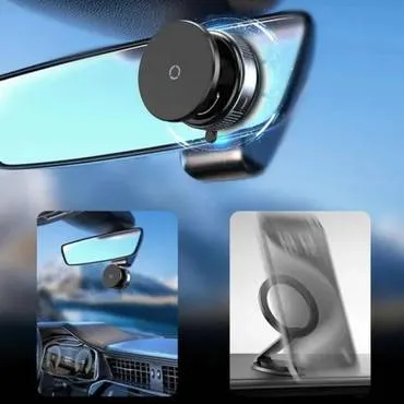 حامل جوال K009 بتقنية الشفط دوران 360 درجة - اسود