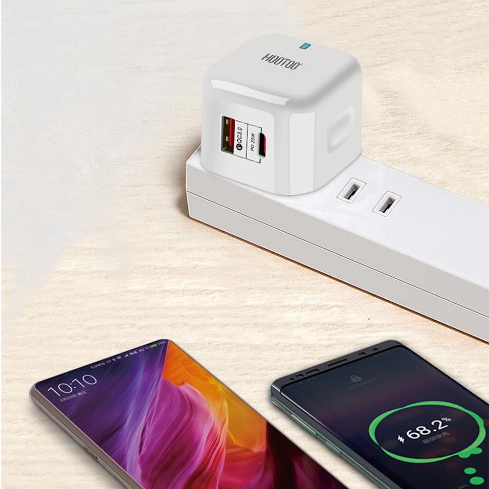 شاحن جداري هوتو 38 واط USB + PD - أبيض MX38