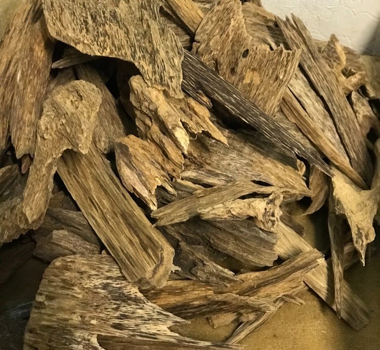 عود كلمنتان غير محدد الوزن أو العلامة التجارية بخور صورة مقربة تظهر قطع من عود الكلمنتان الطبيعي