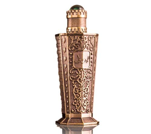 نفحات طيبة 15 مل مشعل عطرجي عطر عبوة عطر ذهبية مزخرفة مع صندوق مطابق بنقوش عربية