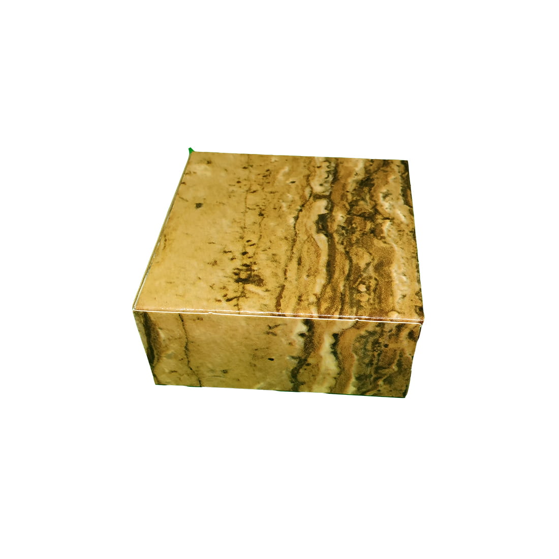 Rocky Fat Gift Box Quarter Tola AlMubarak Perfumes square box with a rock pattern in beige and brown