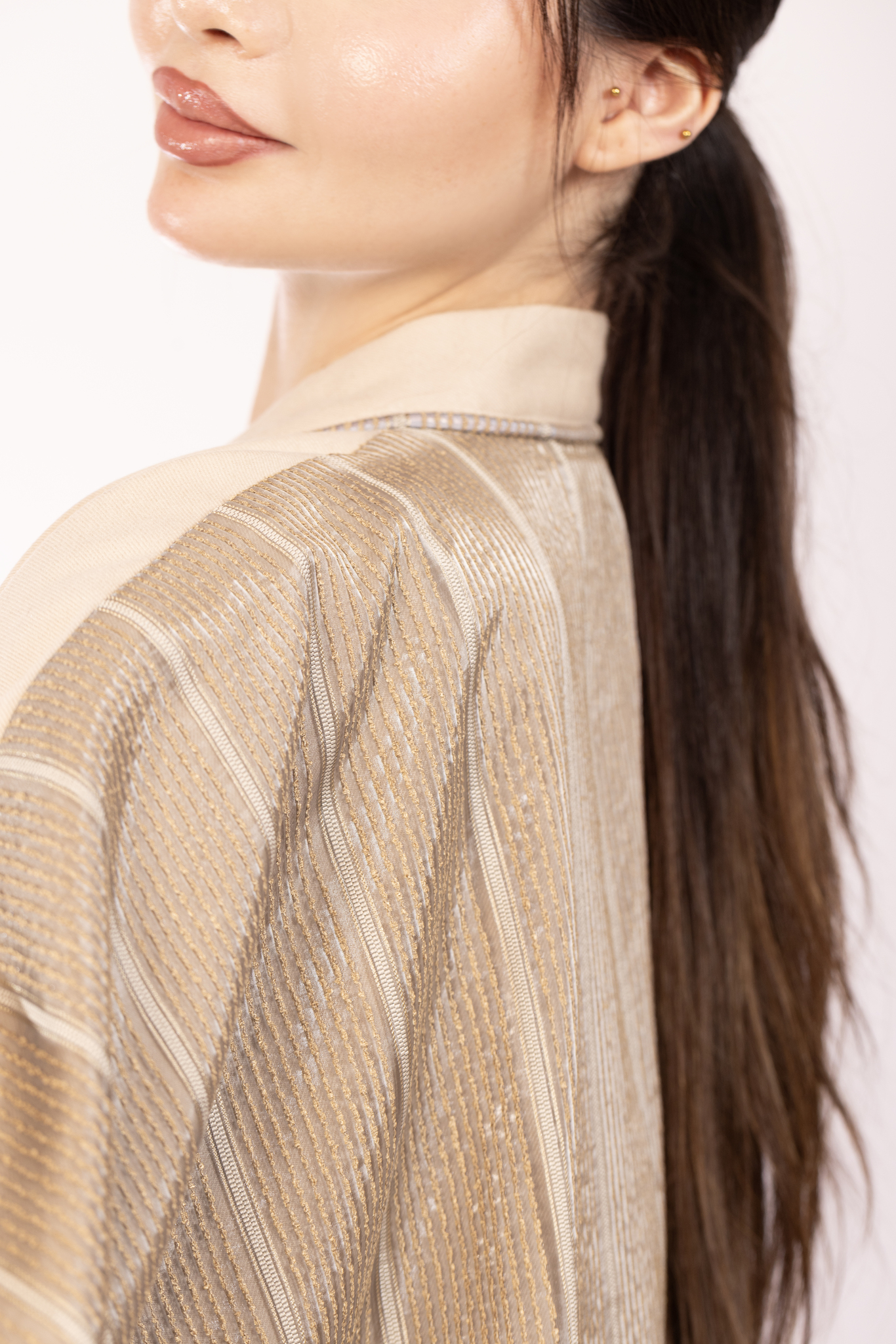 Latte Silver Lining Abaya 