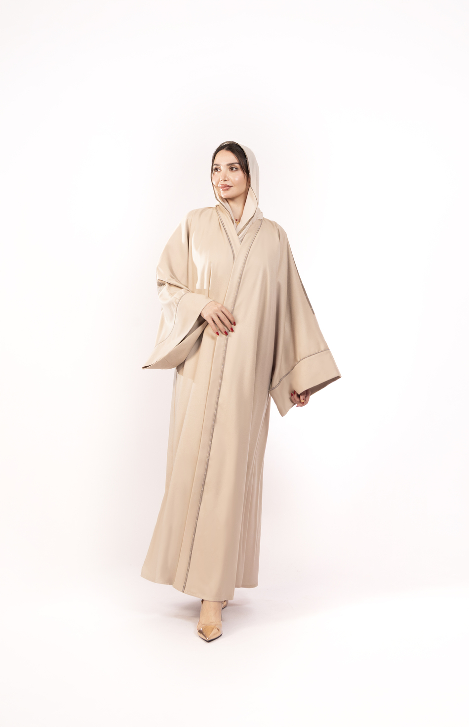 Latte Silver Lining Abaya 