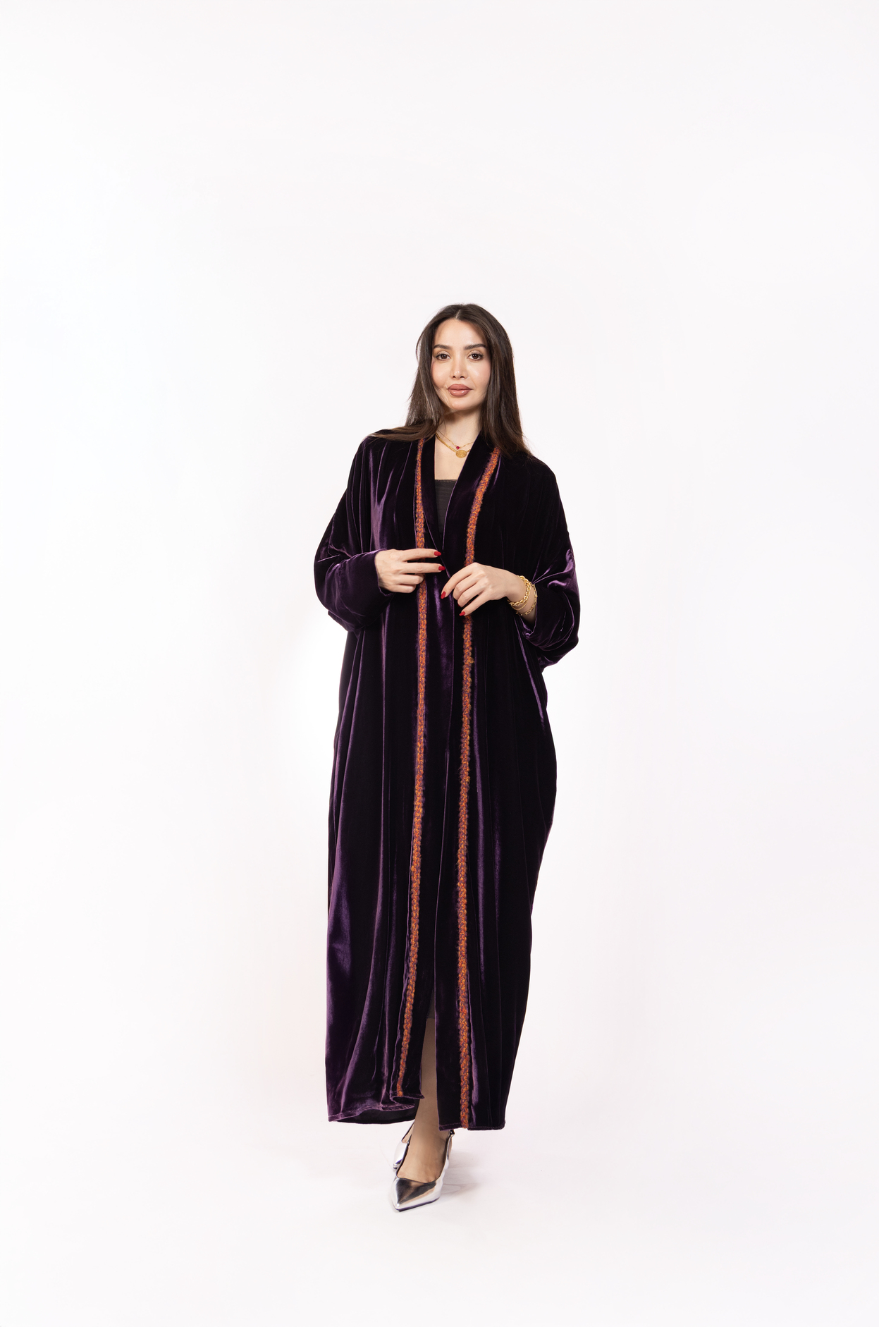 Electric Aubergine Flame Abaya