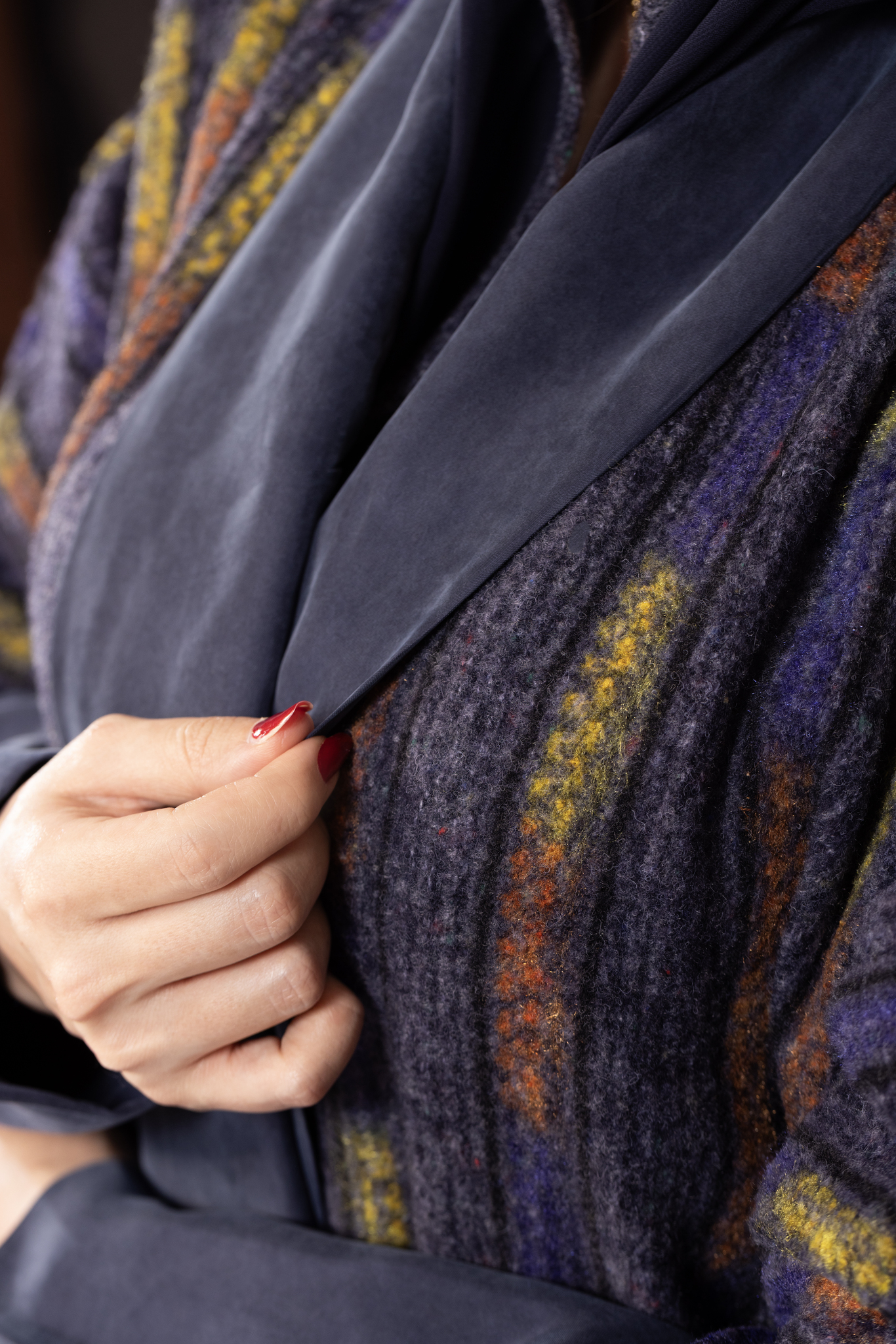 Electric Stripes Sweater Abaya 