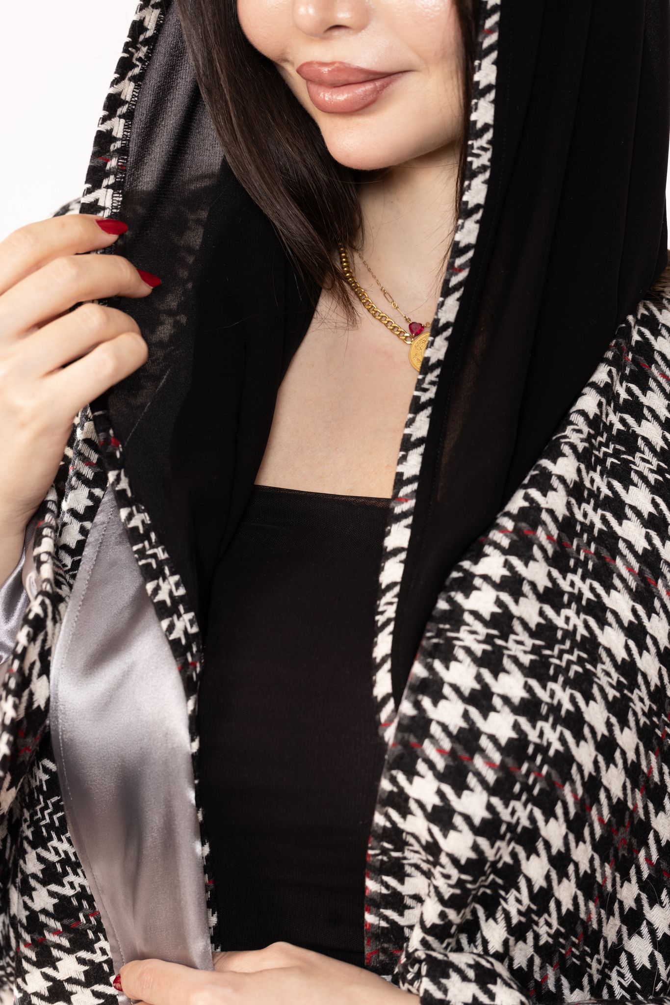 Checkered Edge Abaya 